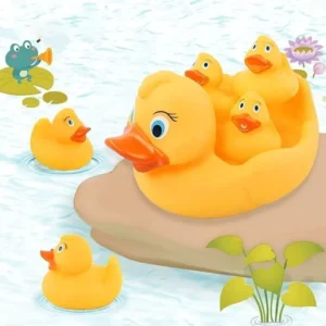 Rubber Duck Bath Toy Set Swimming Toys for Baby Toddler Bath, Pool Large & Small