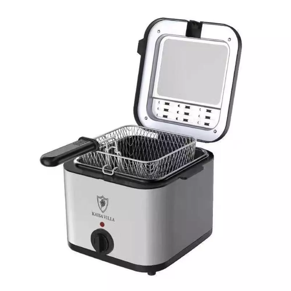 Basket Oven Adjustable Thermostat Frying Pan Electric Pot Deep Fryer Grill